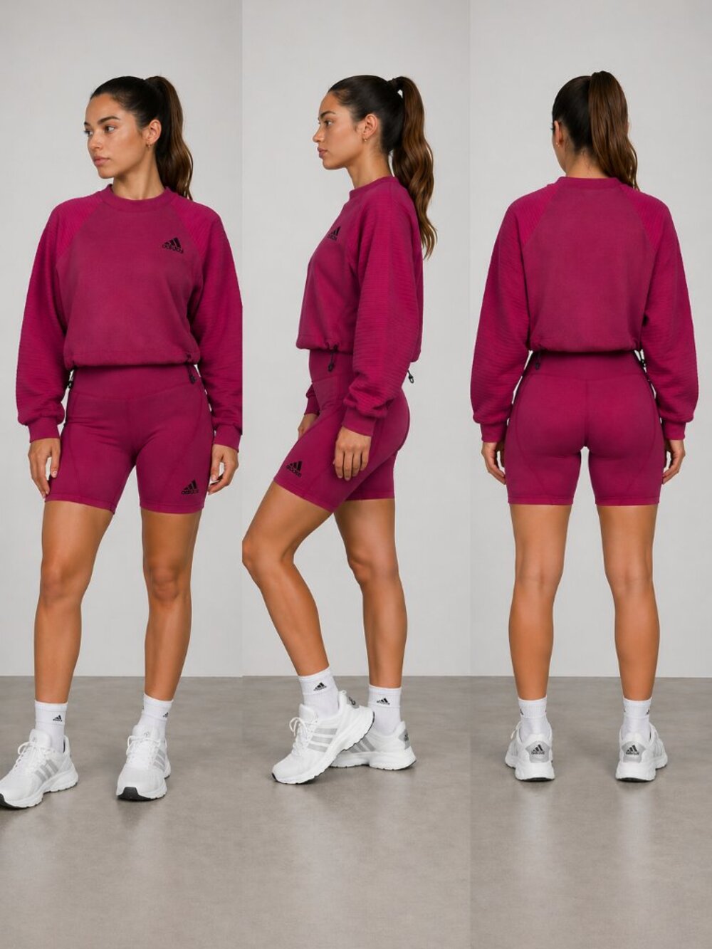 adidas Z.N.E. Cold RDY Athletics Crew Sweatshirt - Women's Small S Fuchsia
